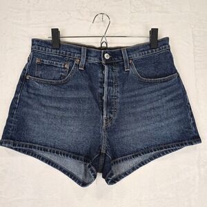 Levi's Premium 501 Original Fit High-Waist Button-fly Big E Jean Shorts Size W30